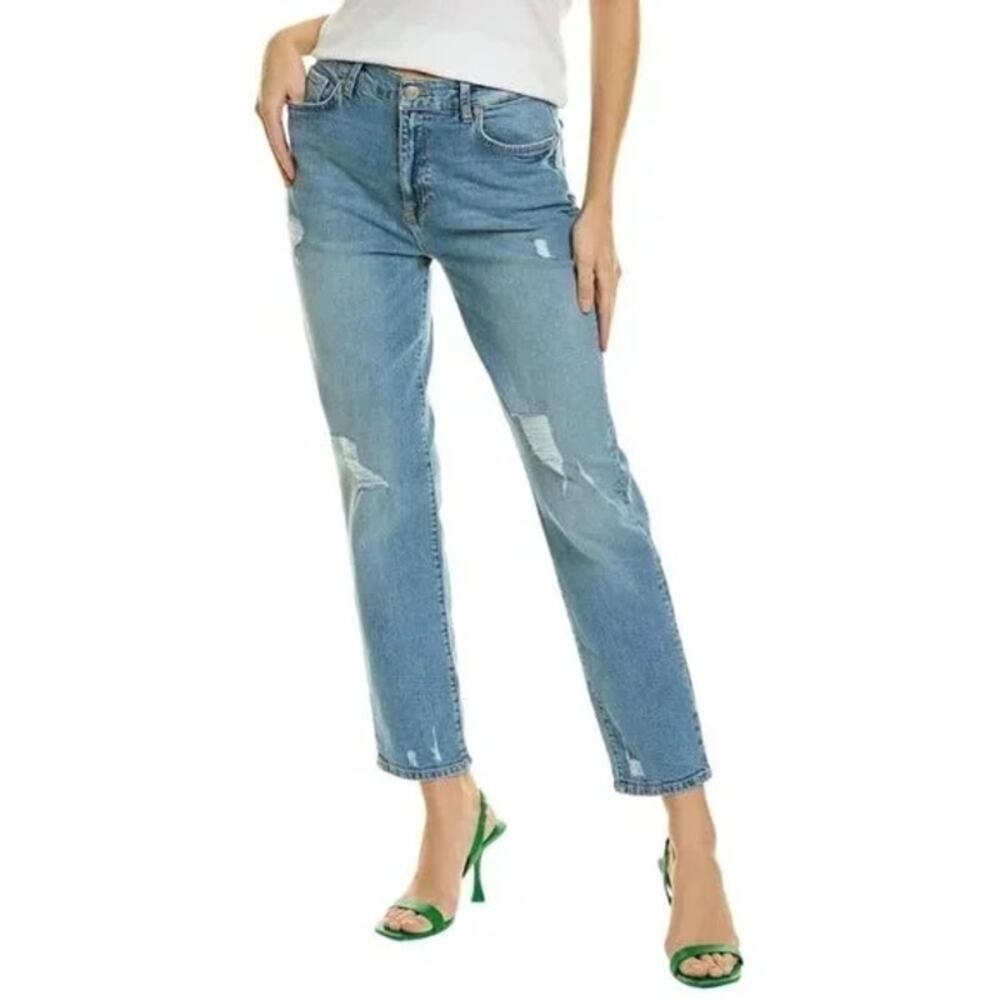 Current/Elliot Original Boyfriend Sunny Destructed Distressed High Rise Jeans